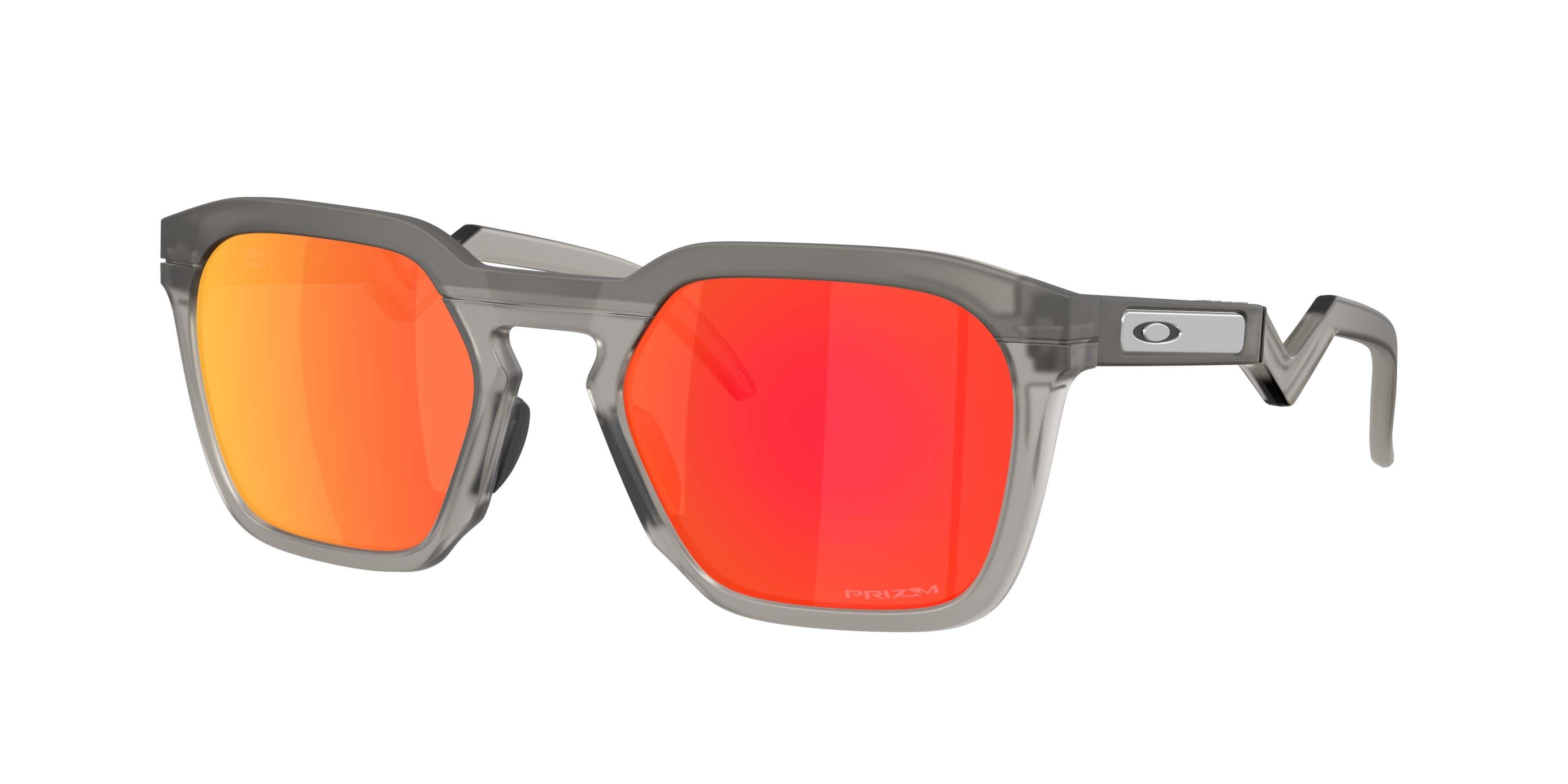 Oakley HSTN SQ Prizm Ruby Sunglasses – Matte Grey Smoke
